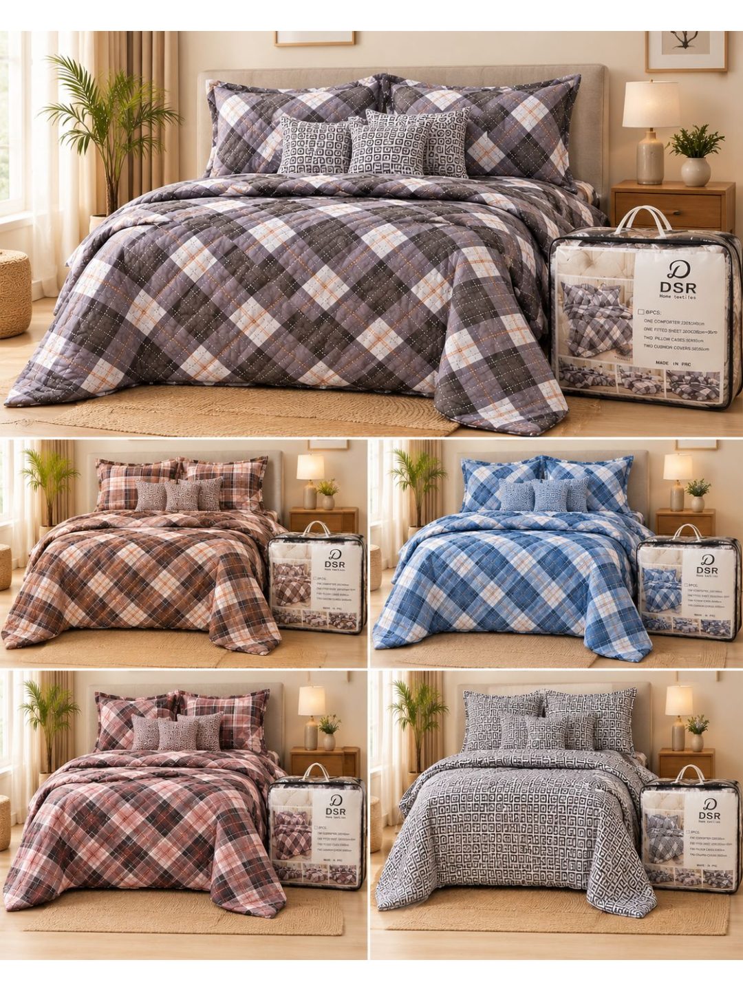 6 Pcs Quilted Comforter Set - photo 2