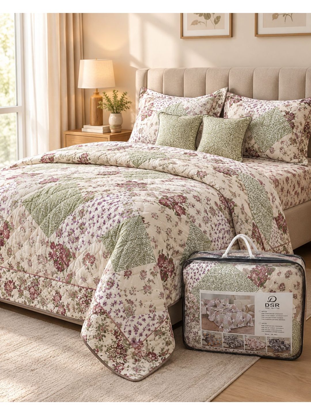 6 Pcs Quilted Comforter Set - photo 3